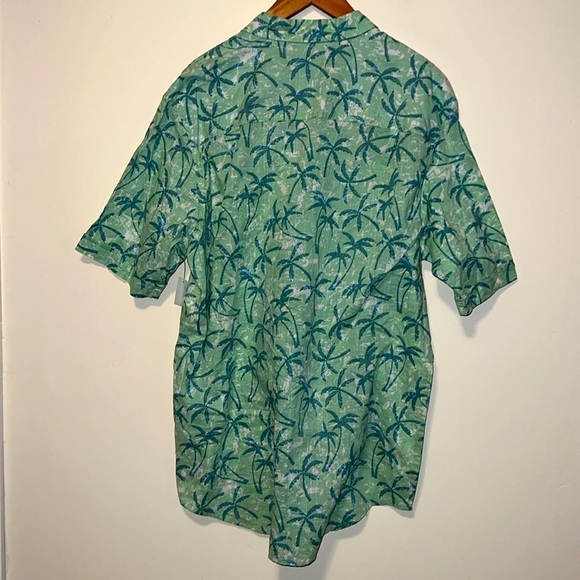 NEW Izod Saltwater dockside COOLFX short sleeve button down shirt Large Tall - Picture 5 of 6